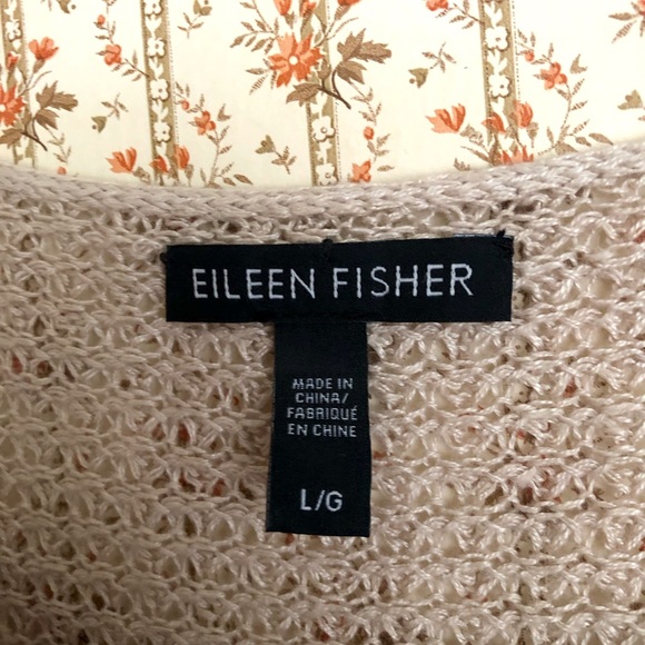 Eileen Fisher 100% Silk Crochet Sheath Sleeveless Midi Dress | Large - Picture 8 of 10